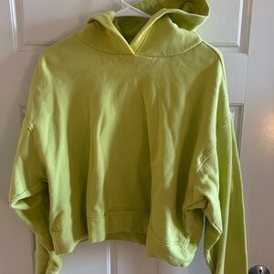 Lime Green Crop Hoodie
